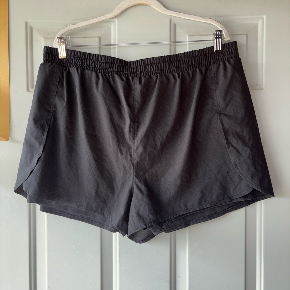 girlfriend collective Black Athletic Shorts with Elastic Waist